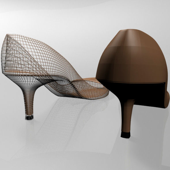 Pointed-Toe Stiletto Sandals 01 3D model_18