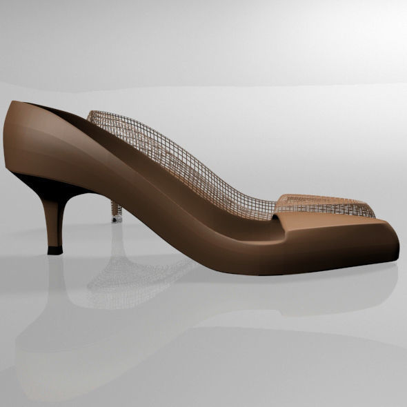 Pointed-Toe Stiletto Sandals 01 3D model_20