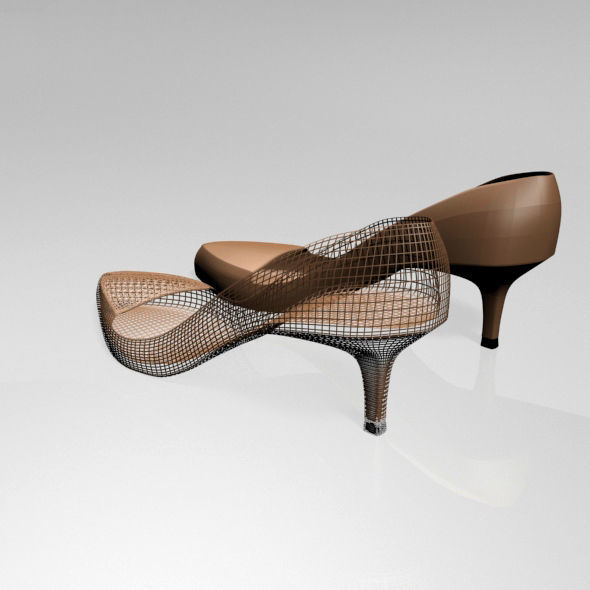 Pointed-Toe Stiletto Sandals 01 3D model_9