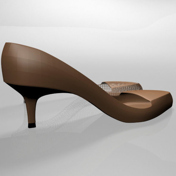 Pointed-Toe Stiletto Sandals 01 3D model_19