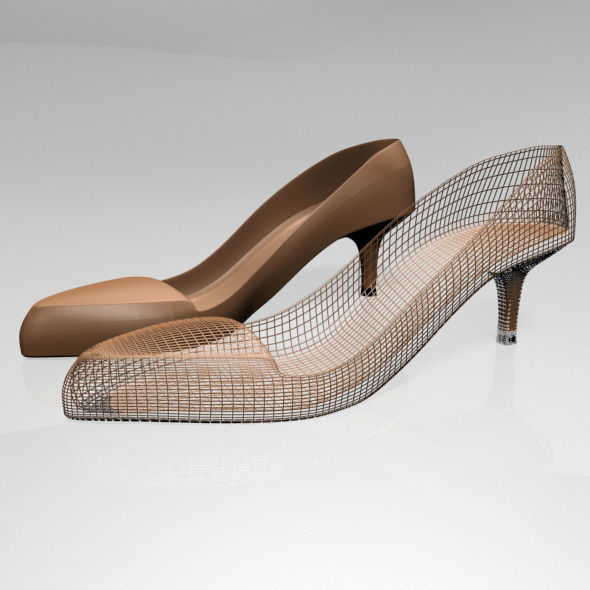 Pointed-Toe Stiletto Sandals 01 3D model_14