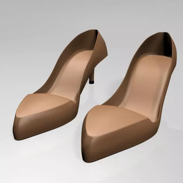 Pointed-Toe Stiletto Sandals 01 3D model_0