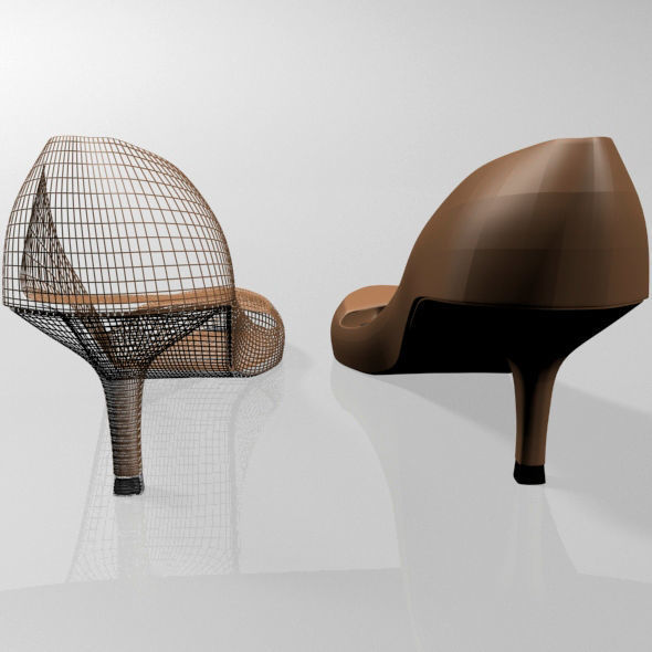 Pointed-Toe Stiletto Sandals 01 3D model_17