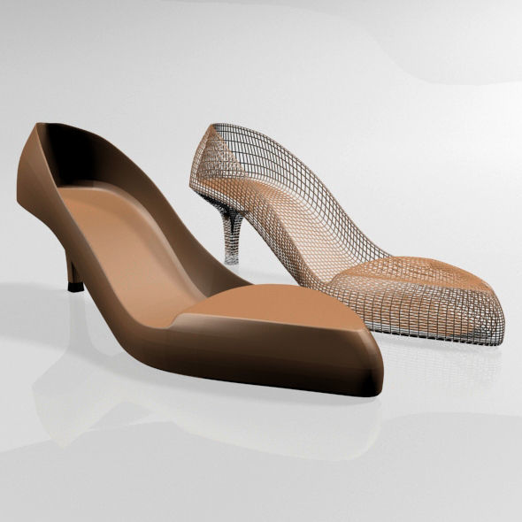 Pointed-Toe Stiletto Sandals 01 3D model_21