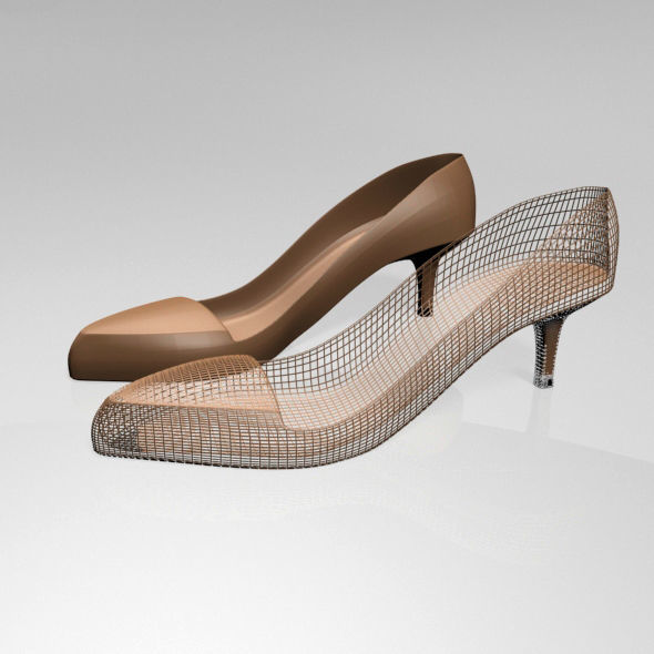 Pointed-Toe Stiletto Sandals 01 3D model_11