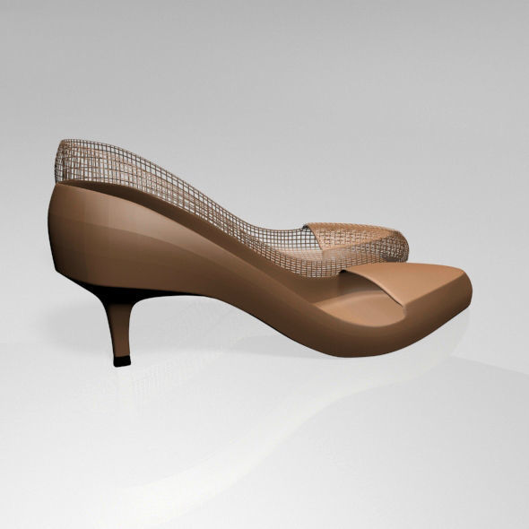 Pointed-Toe Stiletto Sandals 01 3D model_5