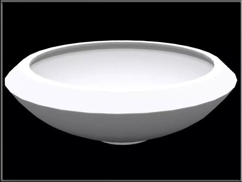  Bowl Kitchen Low-poly 3D model_0