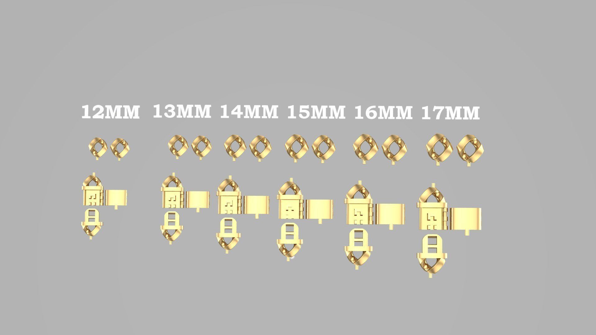 cuban chain and lock NEW  FASHION  STL  3D model_4