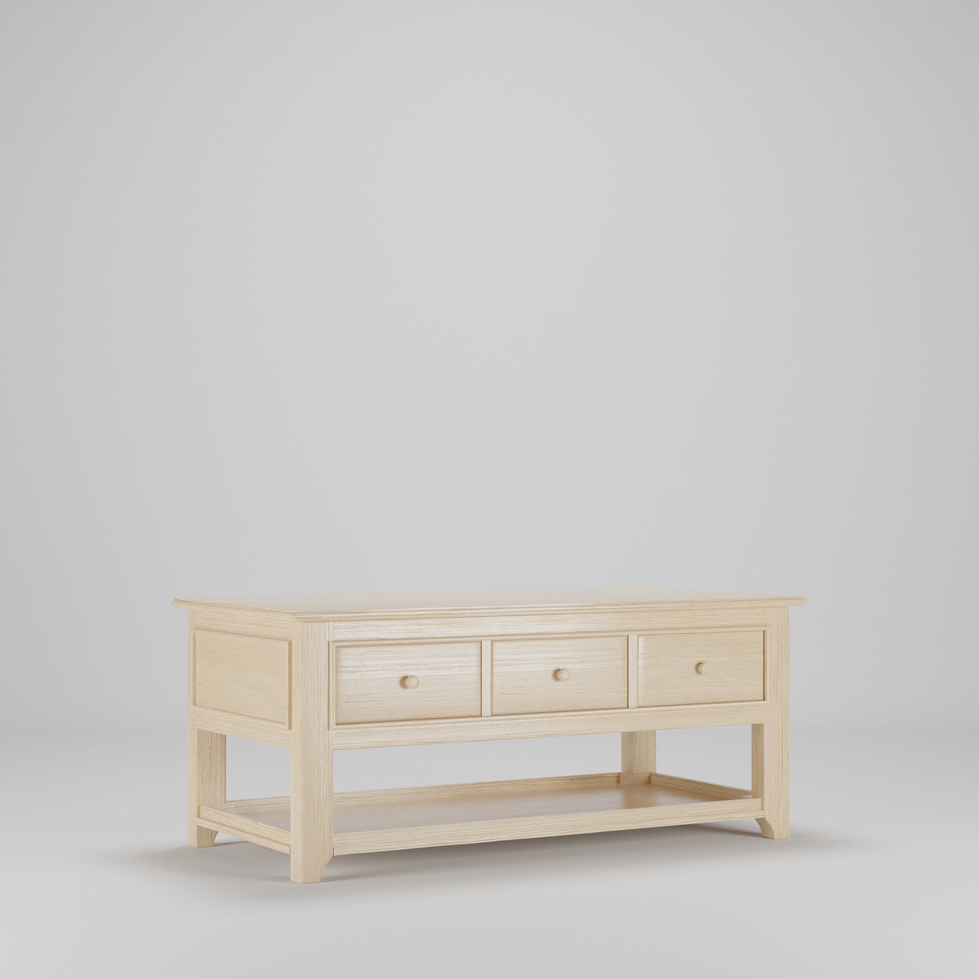 Wood Table 120 x 60 x 50  Low-poly 3D model_2