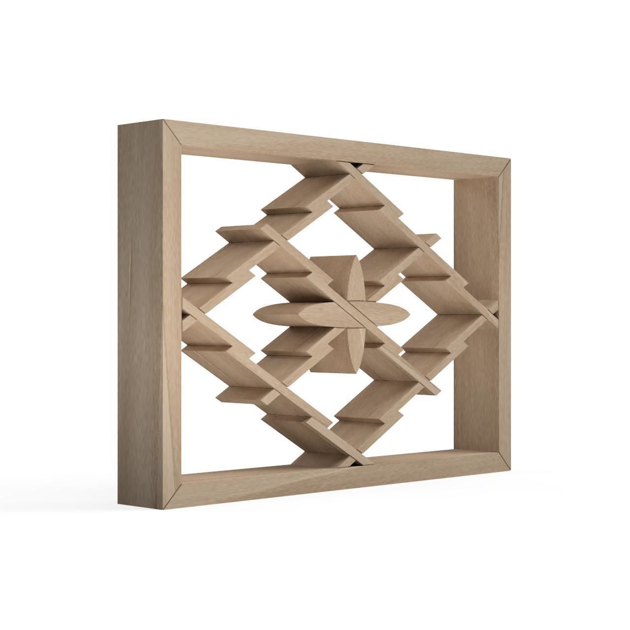 Matsukawakagero wooden frame with design 3D print model_2