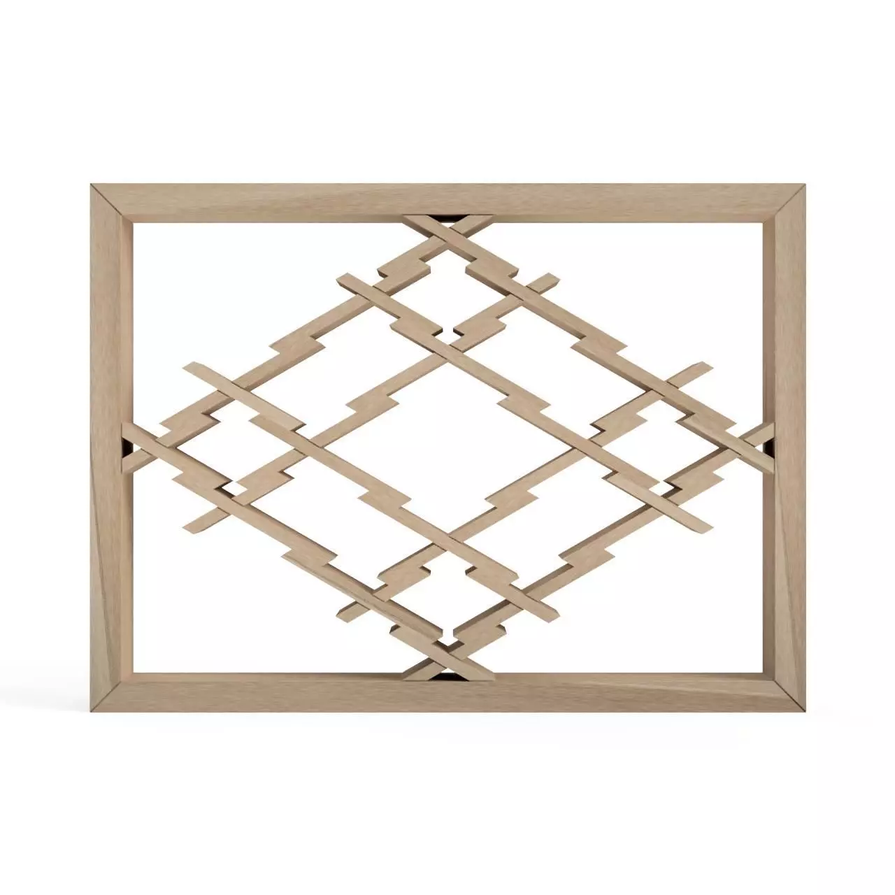 Komochimatsukawa wooden frame with pattern 3D print model_0