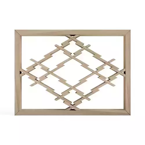 Komochimatsukawa wooden frame with pattern