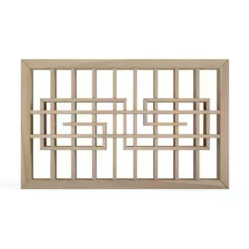 Kaminarimonkuzushi wooden frame with squares