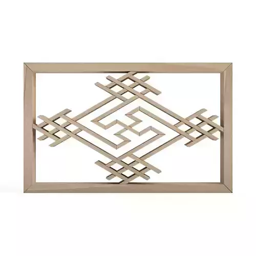 Okurisayagata taiwanese geometric wall art