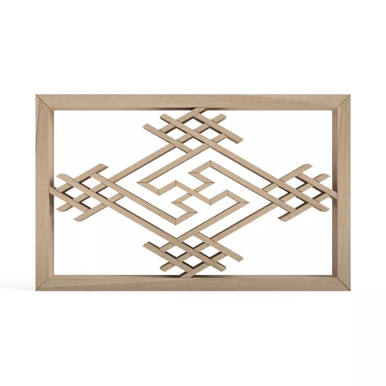 Okurisayagata taiwanese geometric wall art 3D print model_0