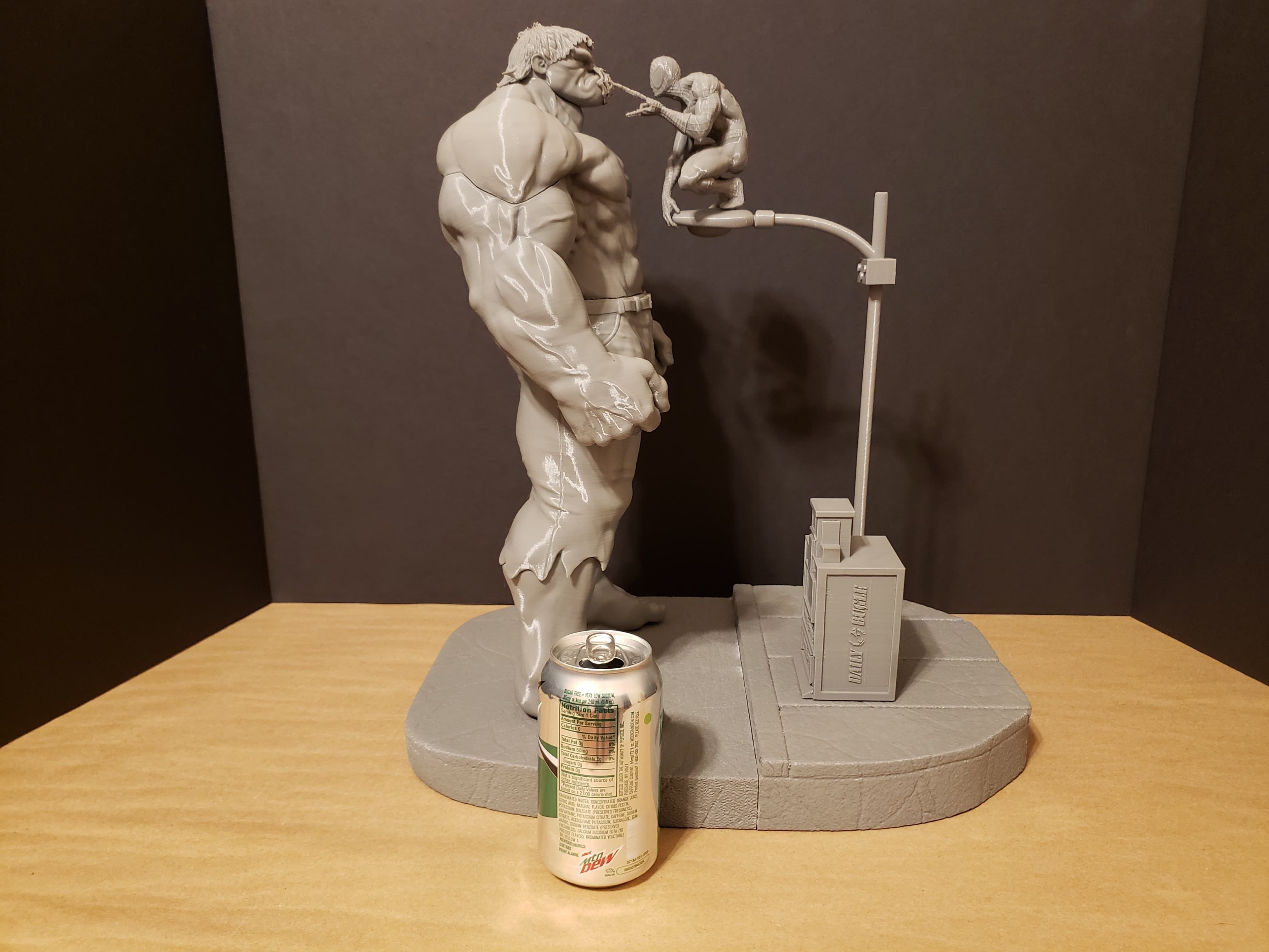 Fan Art - Hulk and Spider Man Diorama 3D print model_11