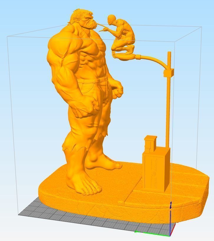 Fan Art - Hulk and Spider Man Diorama 3D print model_14