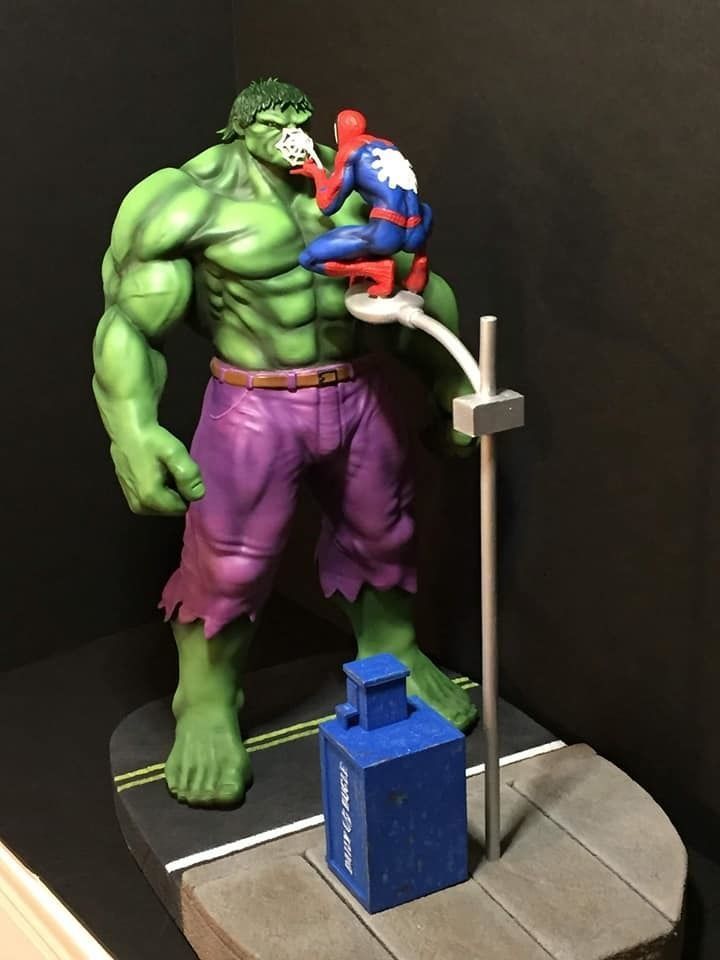 Fan Art - Hulk and Spider Man Diorama 3D print model_1