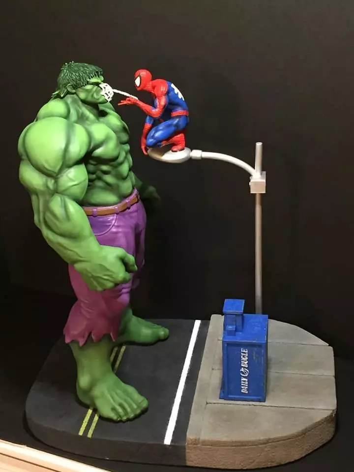 Fan Art - Hulk and Spider Man Diorama 3D print model_0