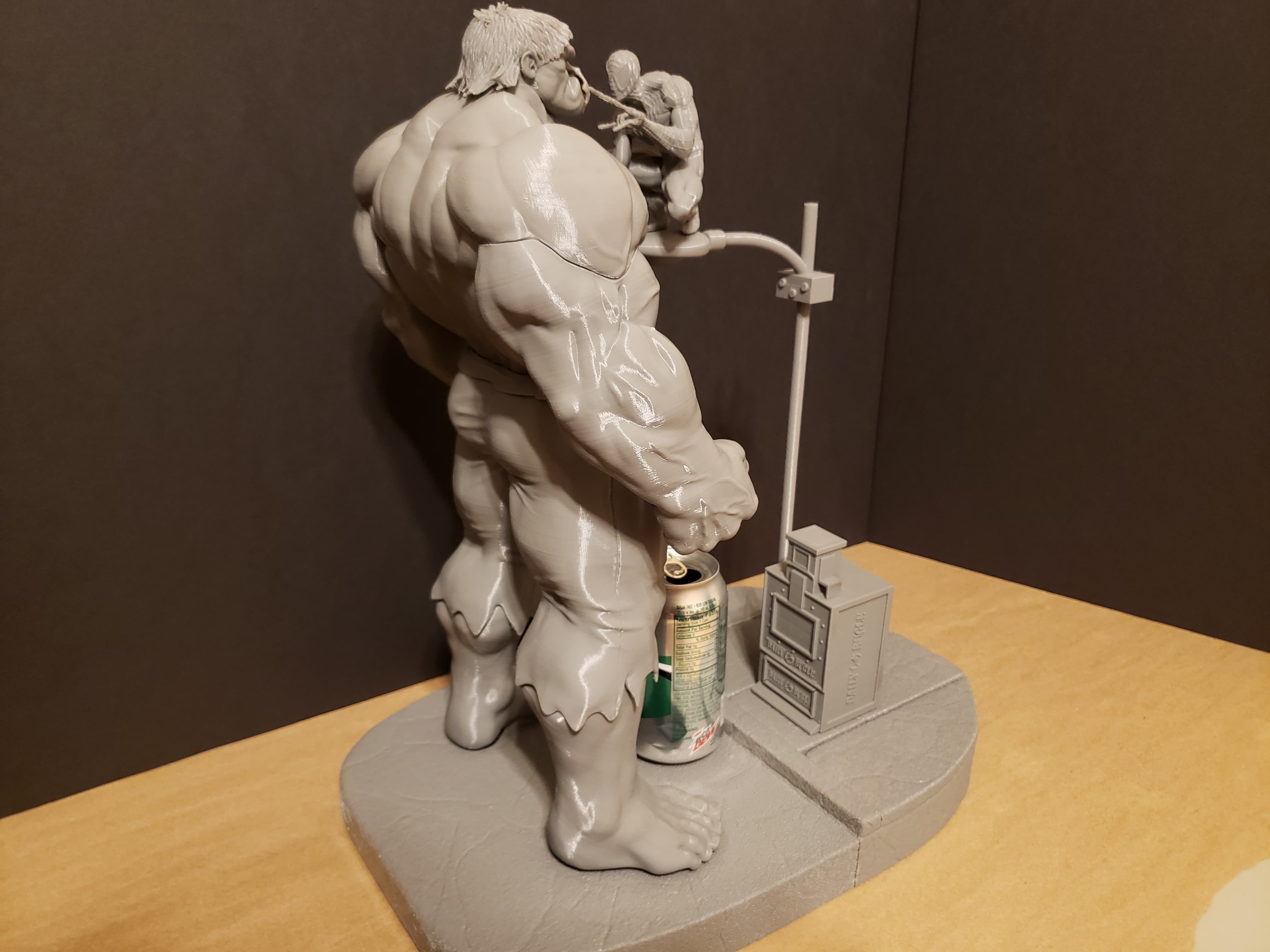Fan Art - Hulk and Spider Man Diorama 3D print model_12