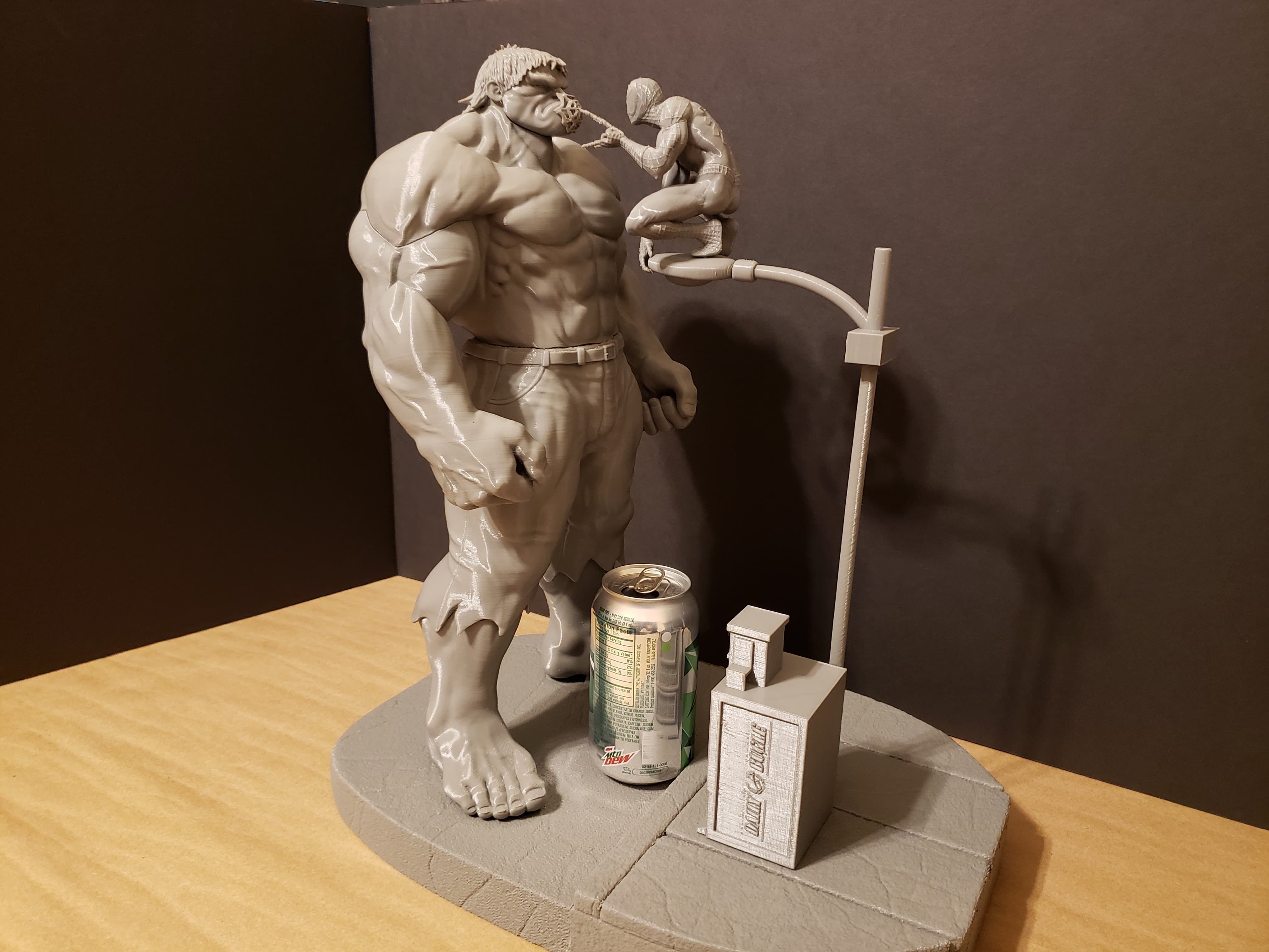Fan Art - Hulk and Spider Man Diorama 3D print model_9