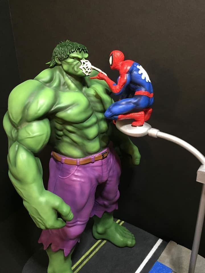 Fan Art - Hulk and Spider Man Diorama 3D print model_2