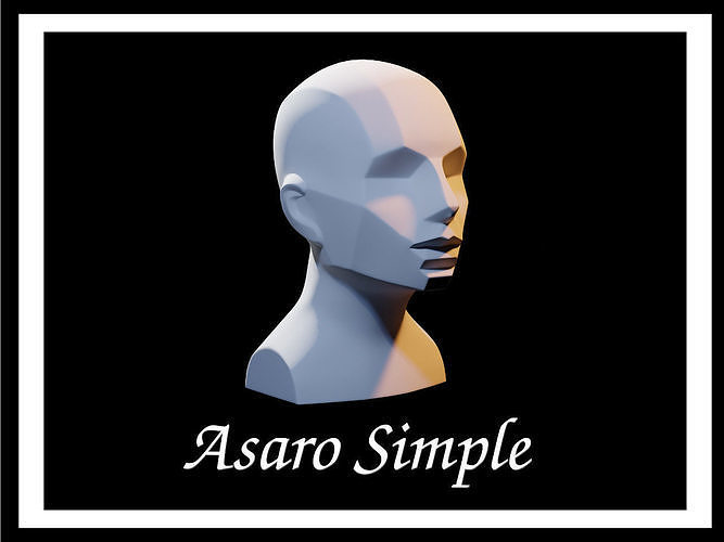 Simple Asaro Head - Planes of the head 3D model