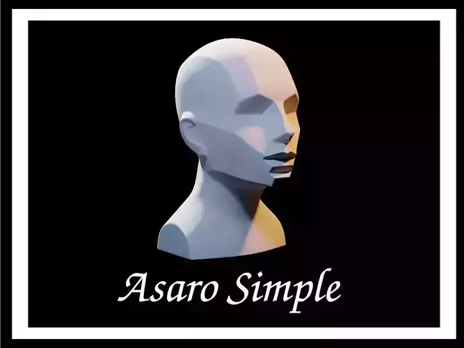 Simple Asaro Head - Planes of the head 3D model