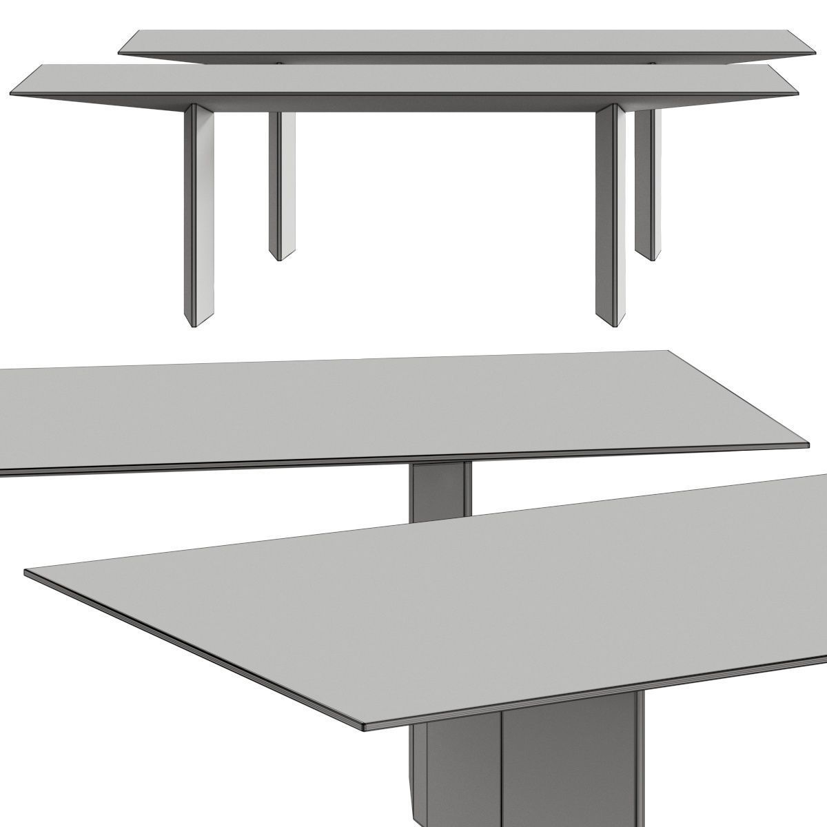 Albedo Praia Dining Set 3D model_1