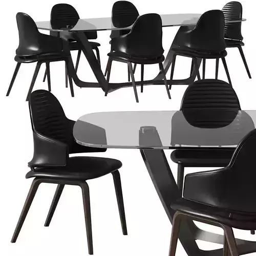 Reflex Vela Armchair and Angelo Segno 72 Dining Set
