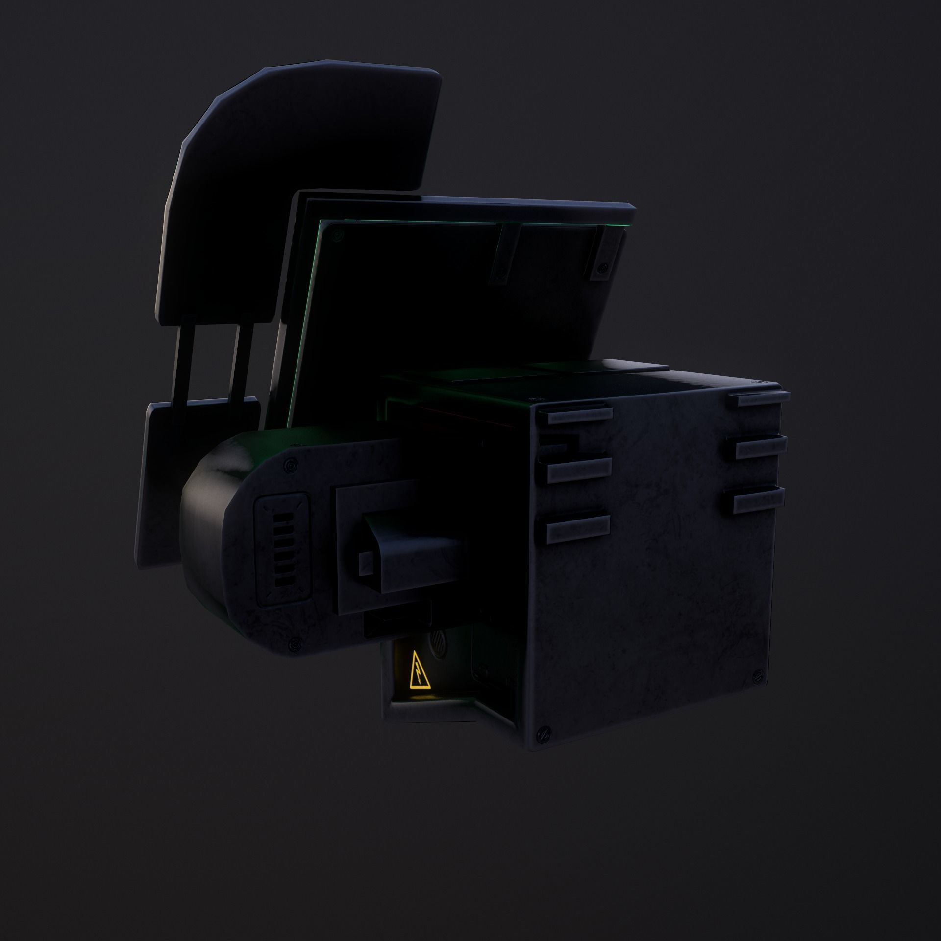 Sci-Fi Console-Computer 6 Low-poly 3D model_11