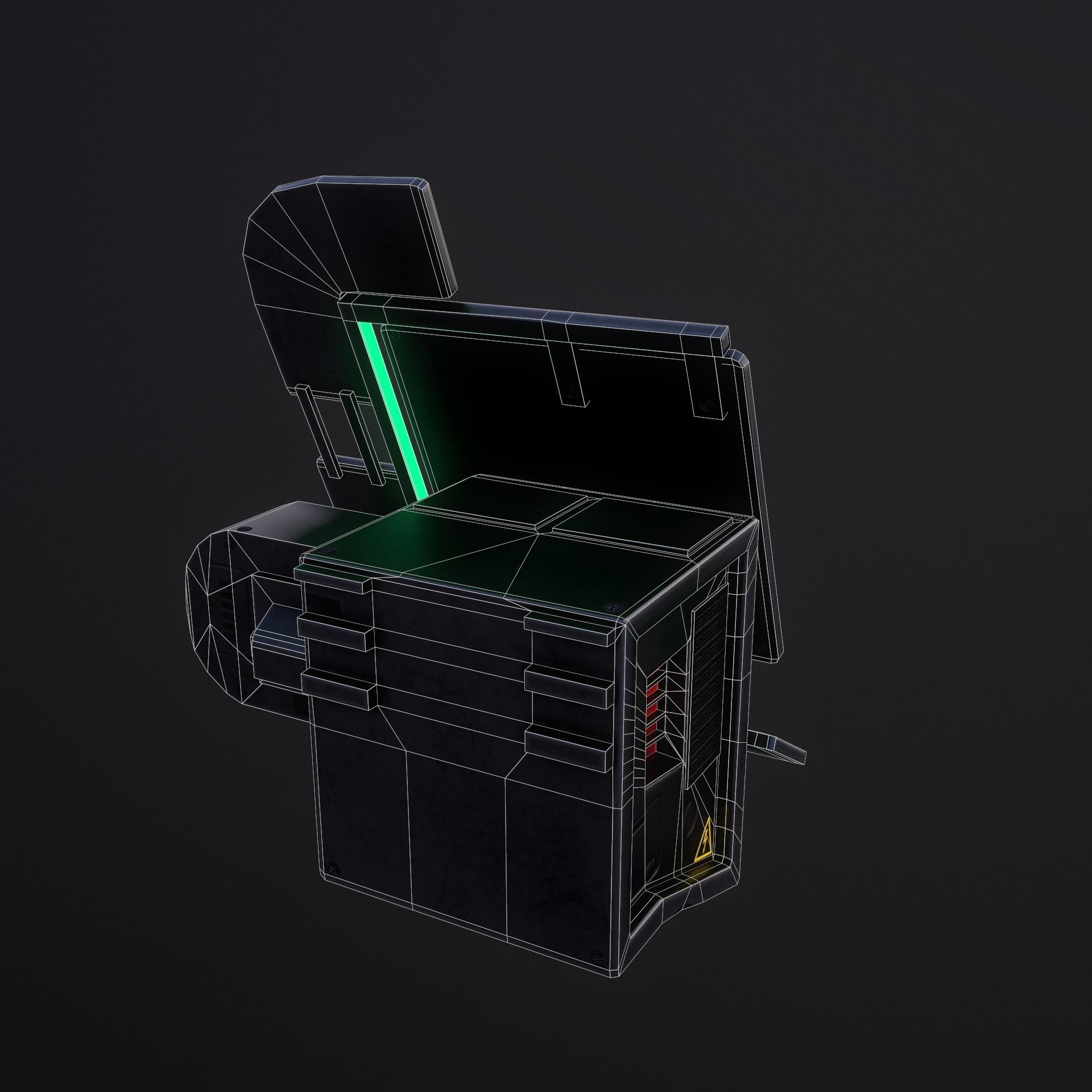 Sci-Fi Console-Computer 6 Low-poly 3D model_15
