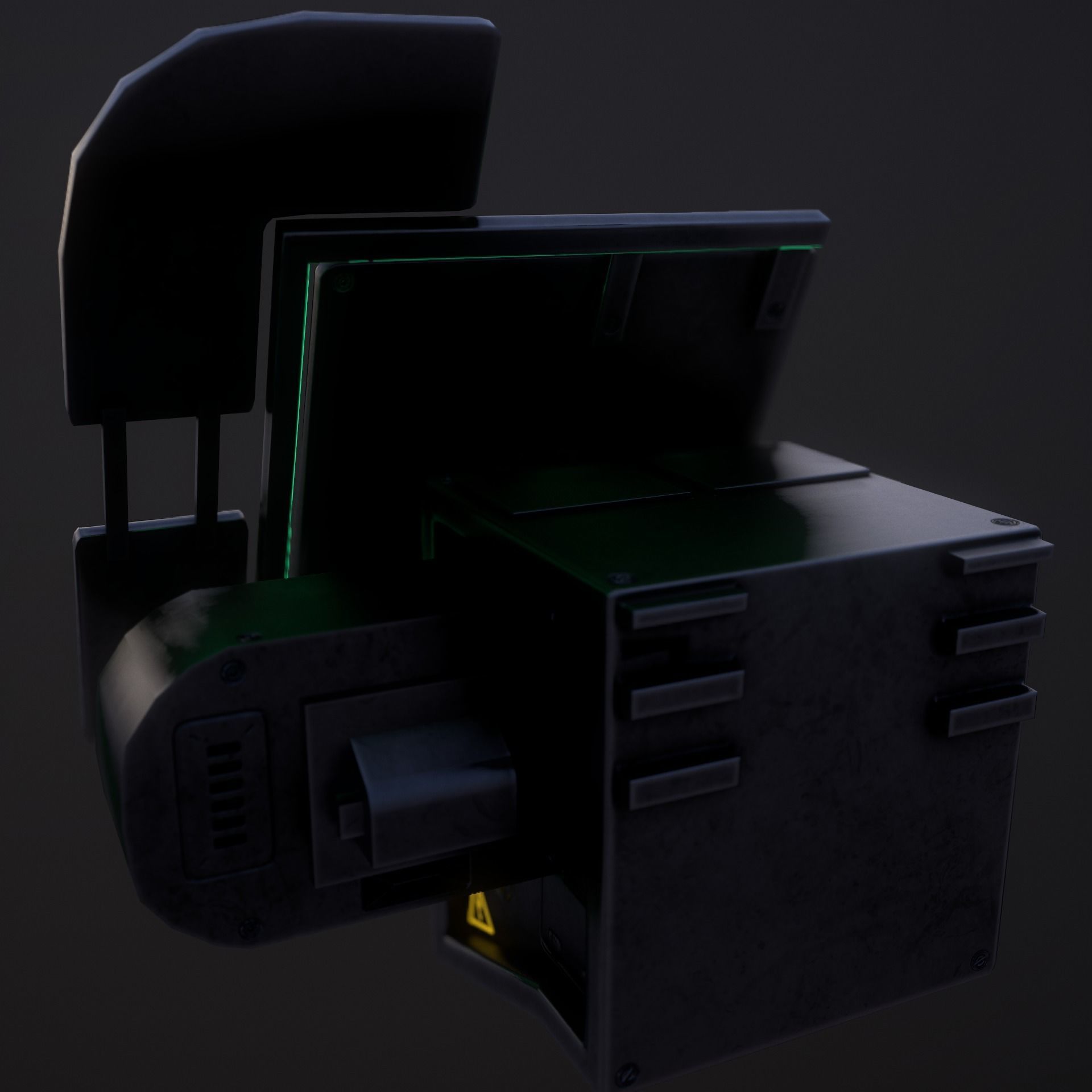 Sci-Fi Console-Computer 6 Low-poly 3D model_7