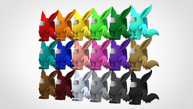 Among Us Werewolfs Pack 3D model