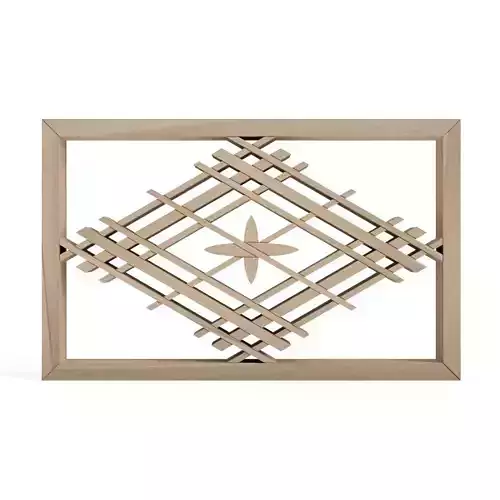 Narihirakagero wooden frame with diamond design