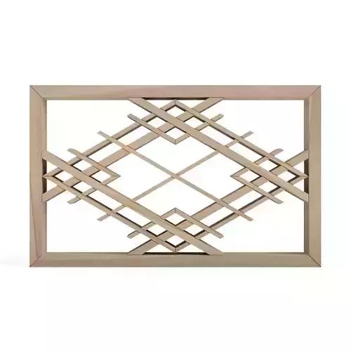 Narihirawaribishi wooden frame with geometric design