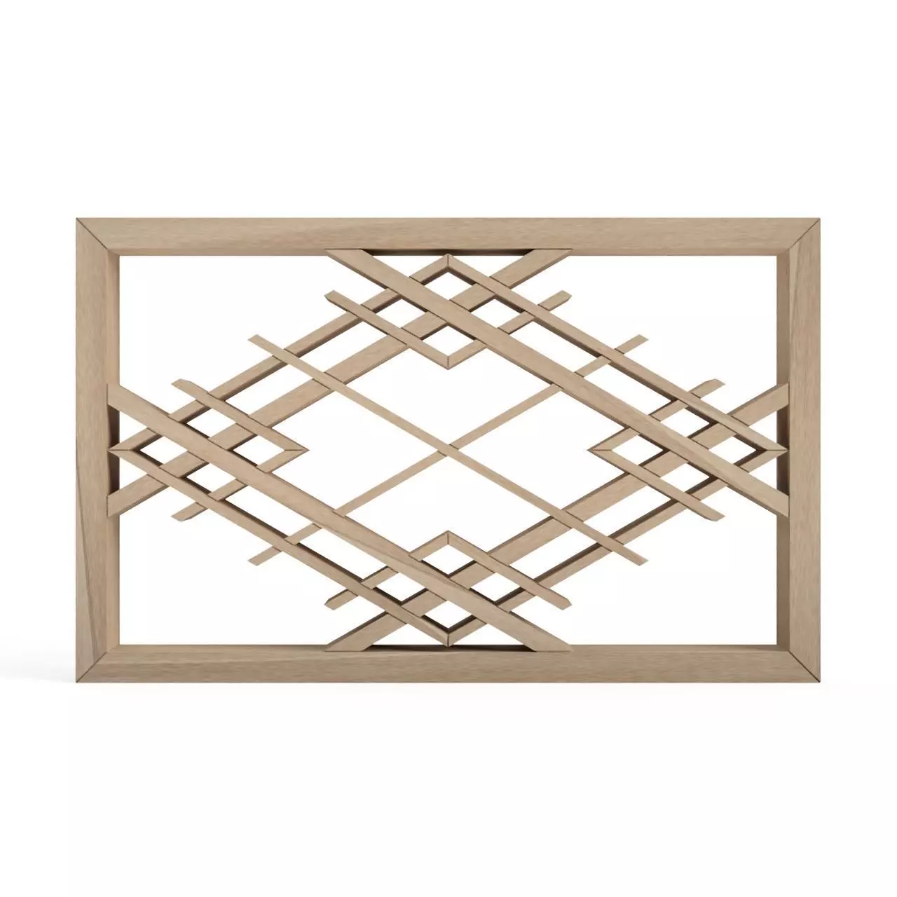 Narihirawaribishi wooden frame with geometric design 3D print model_0