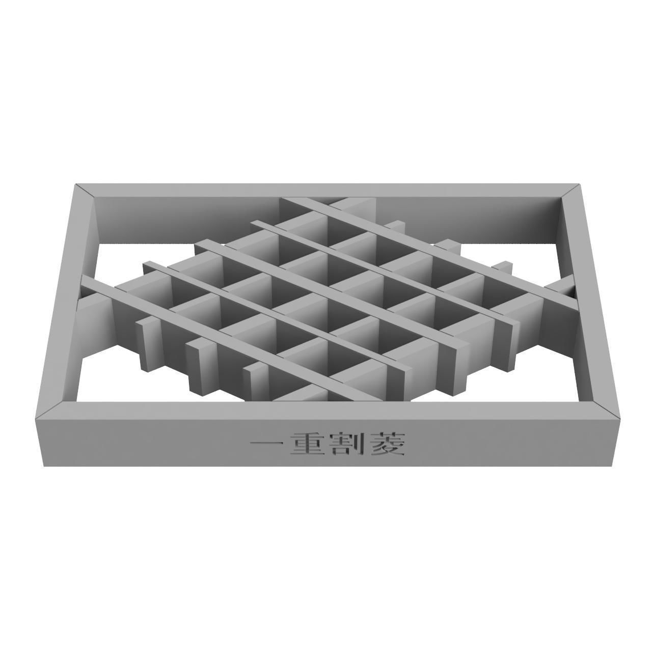 Hitoewaribishi wooden frame with lattice design 3D print model_3