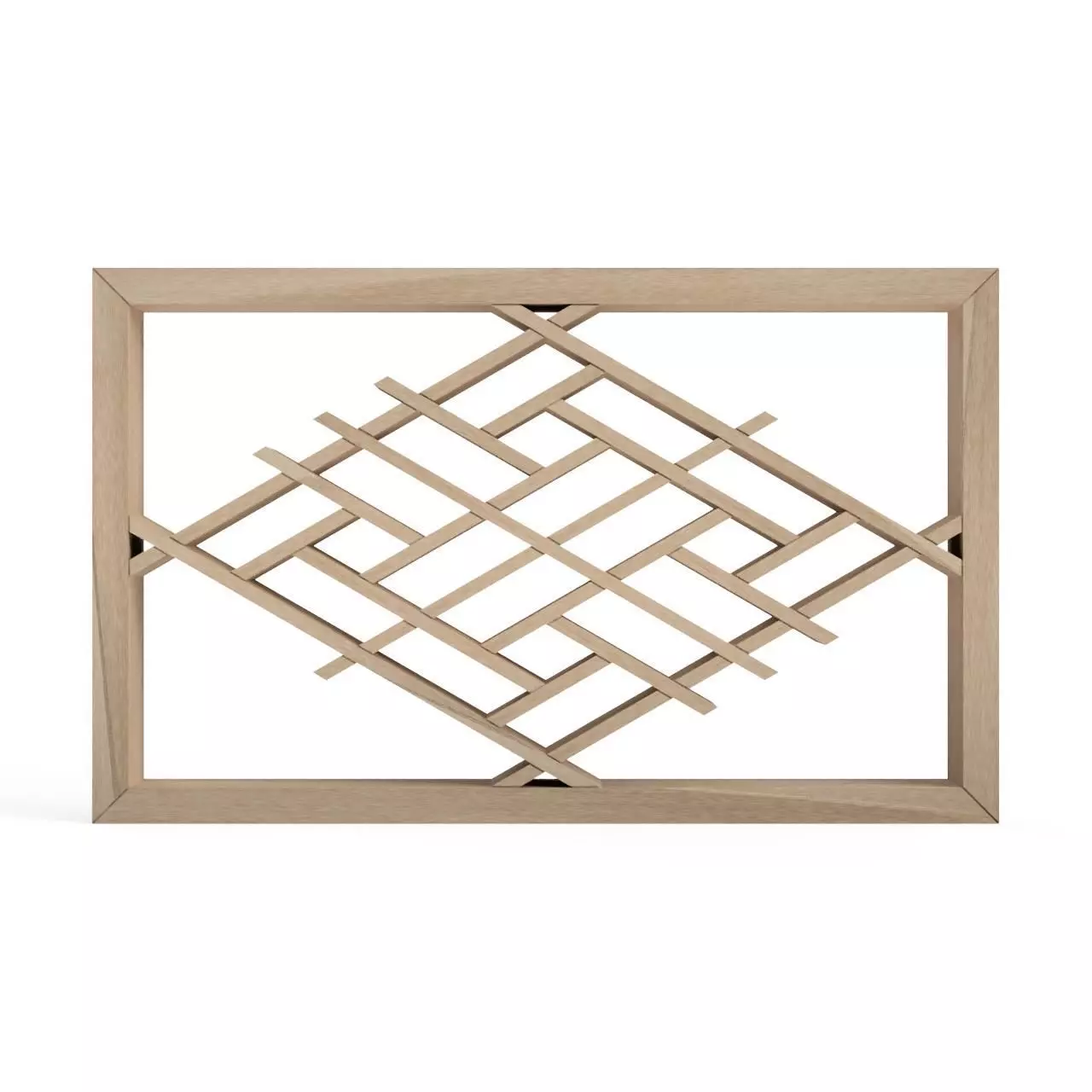 Hishimanjikuzushi wooden frame with geometric pattern 3D print model_0