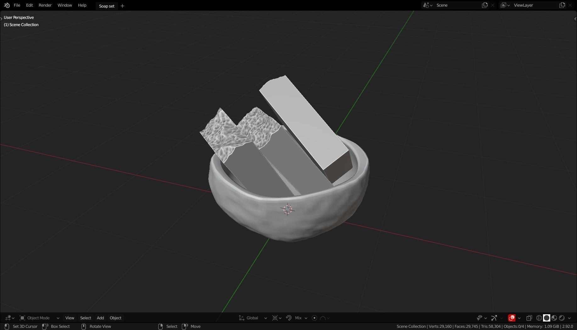 Natural Soap set 3D model_8