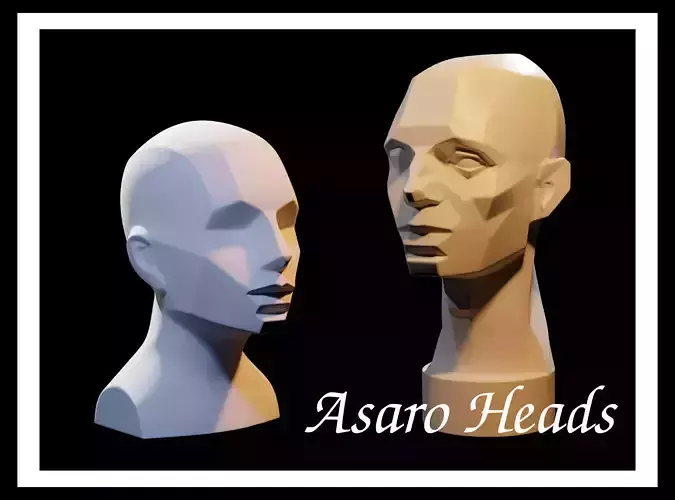 Asaro Heads Pack - Planes of the head 3D model