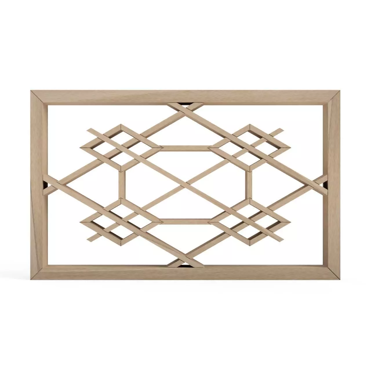 Hishikasaneshokko wooden frame with ornamental design 3D print model