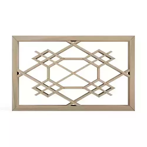 Hishikasaneshokko wooden frame with ornamental design