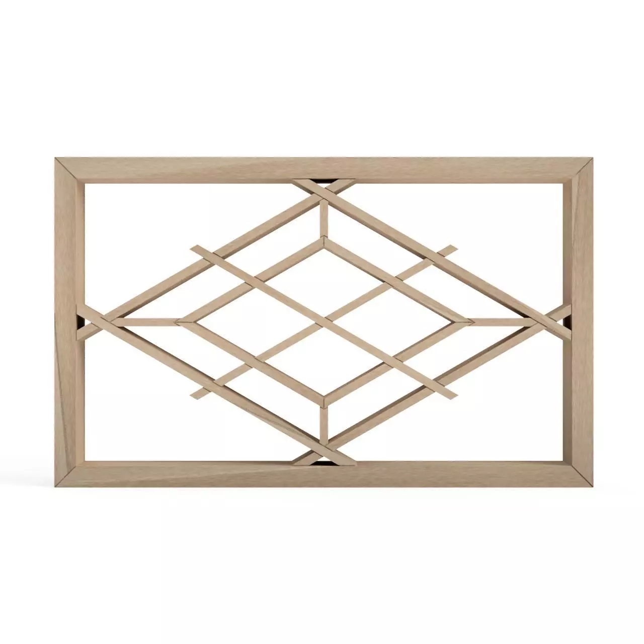 Miewaribishi wooden frame with diamond pattern 3D print model