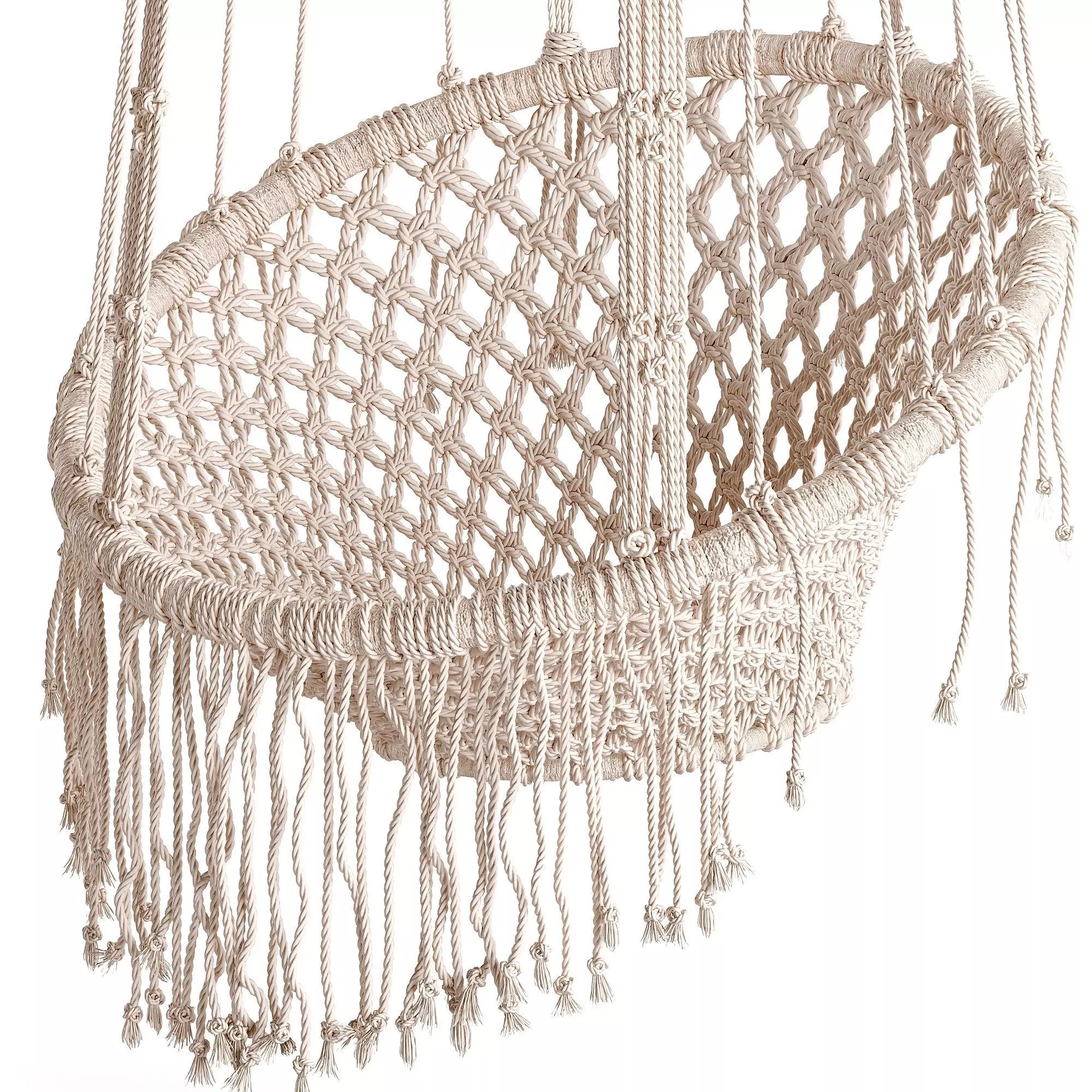 Macrame Hanging Chair 3D model_0