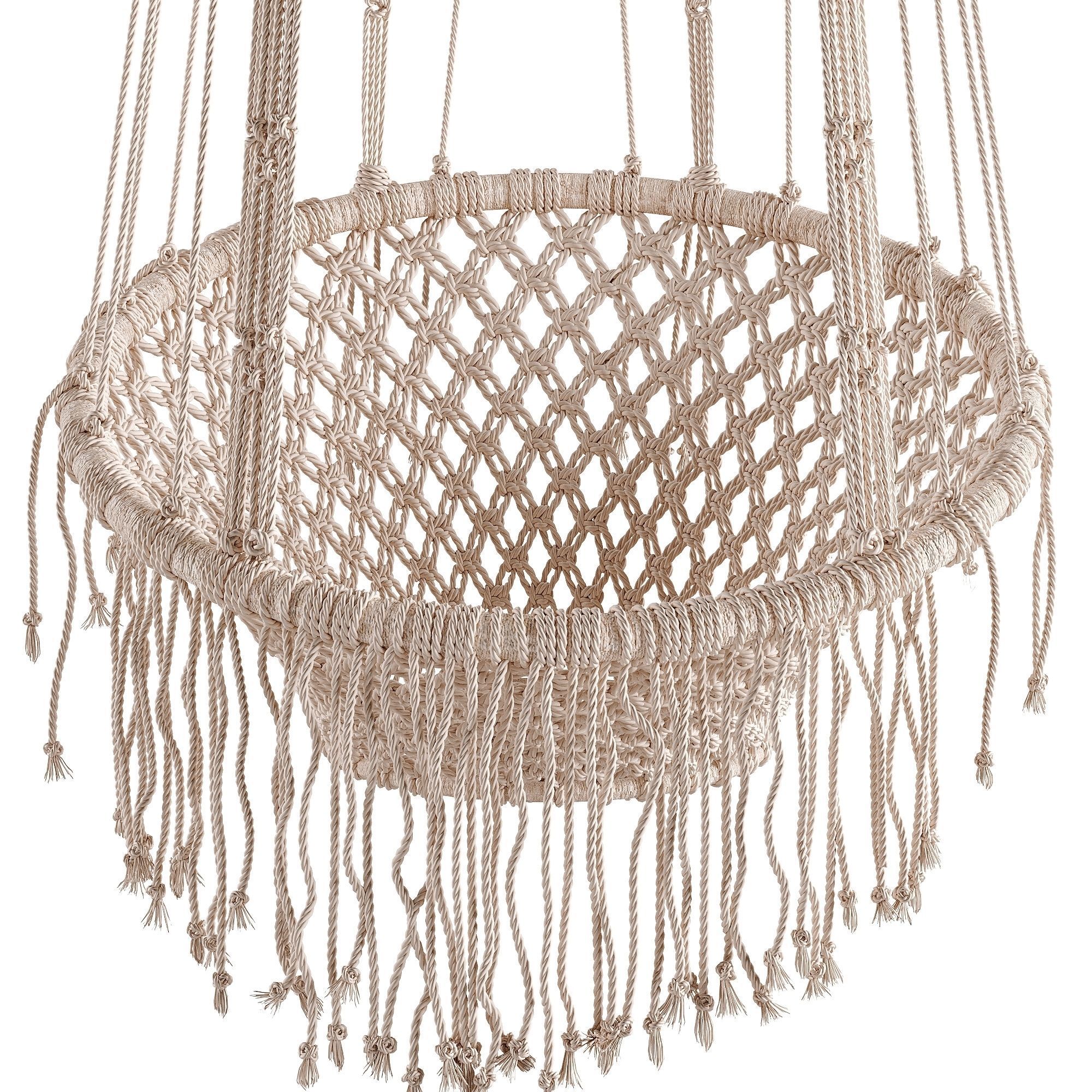Macrame Hanging Chair 3D model_2