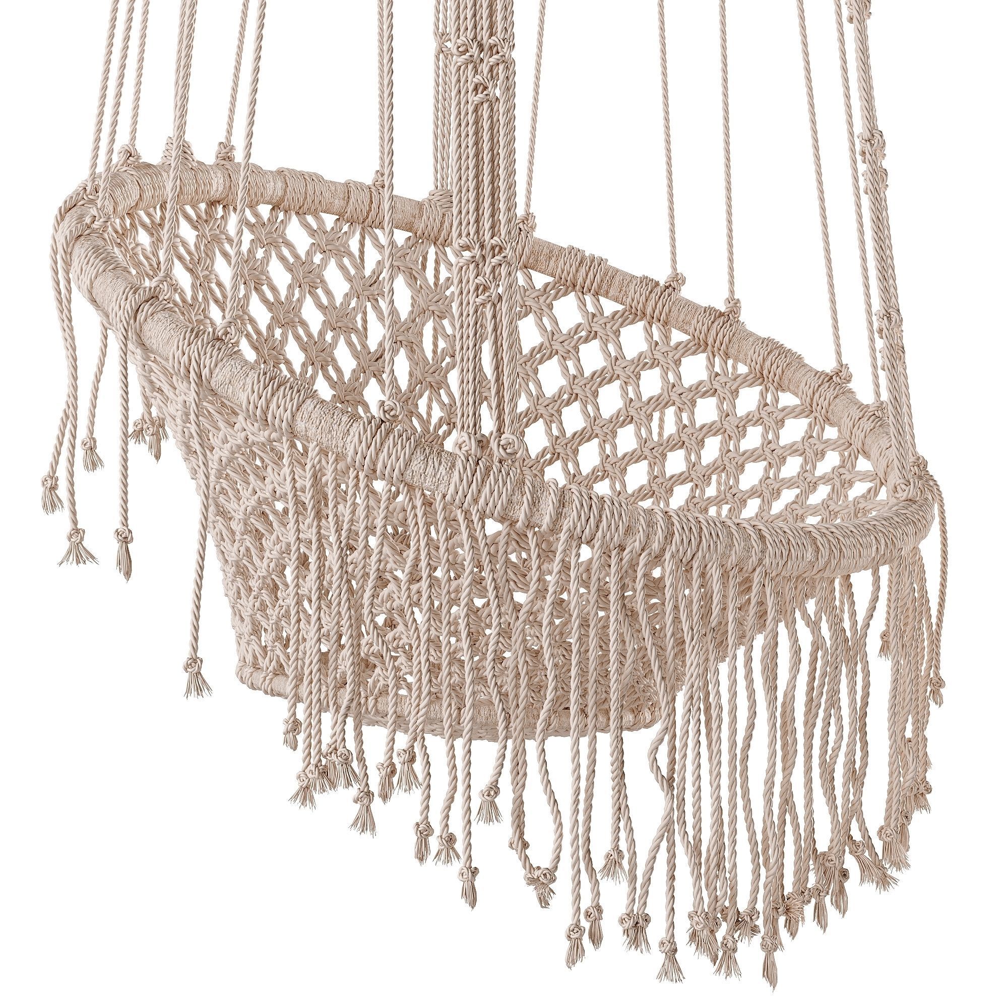 Macrame Hanging Chair 3D model_3