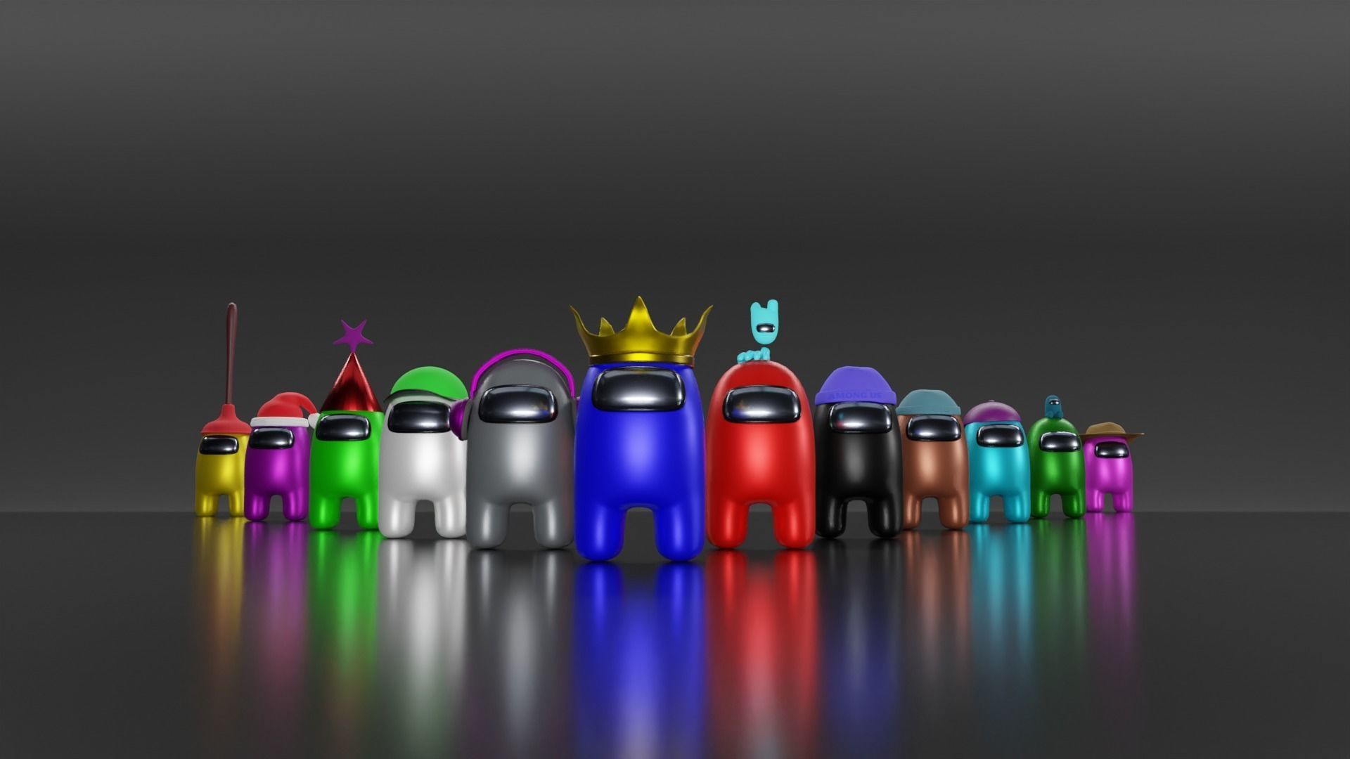 AMONG US RIGGED PACK Low-poly 3D model_6