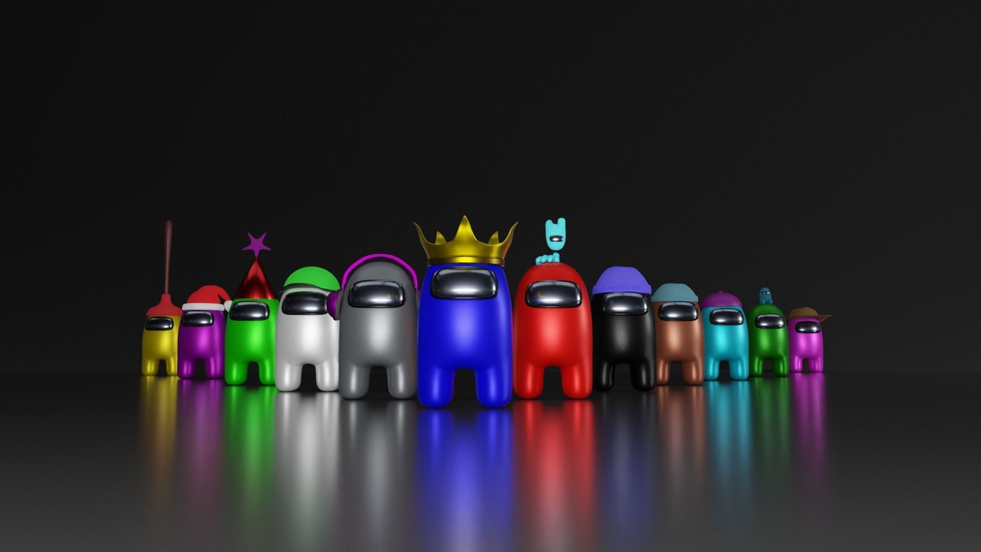 AMONG US RIGGED PACK Low-poly 3D model_9