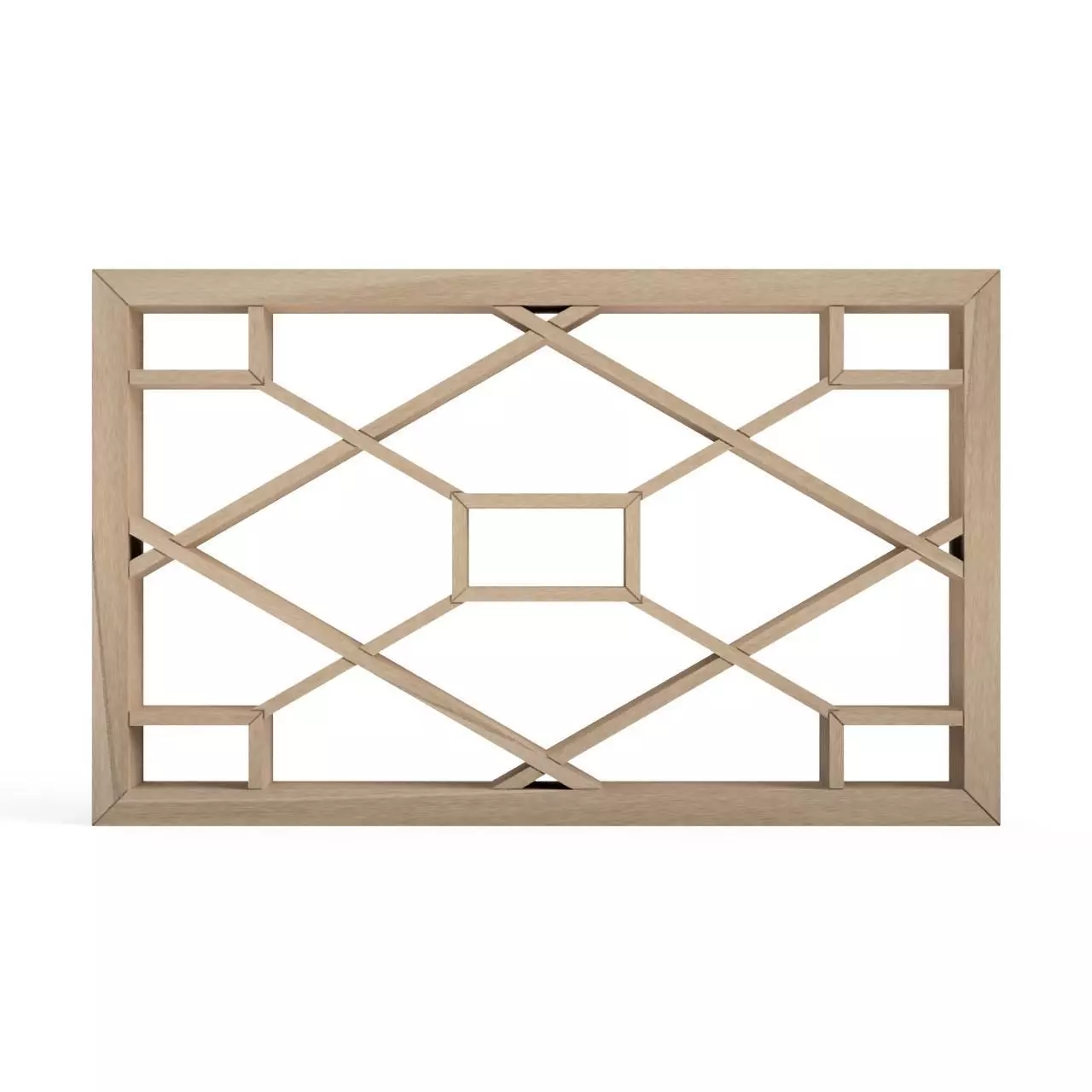 Hitoebishishokko wooden frame with lattice design 3D print model